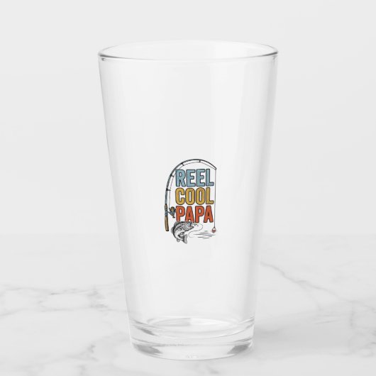 Reel Cool Papa Visshirt Ontwerp_1 Glas (Voorkant)