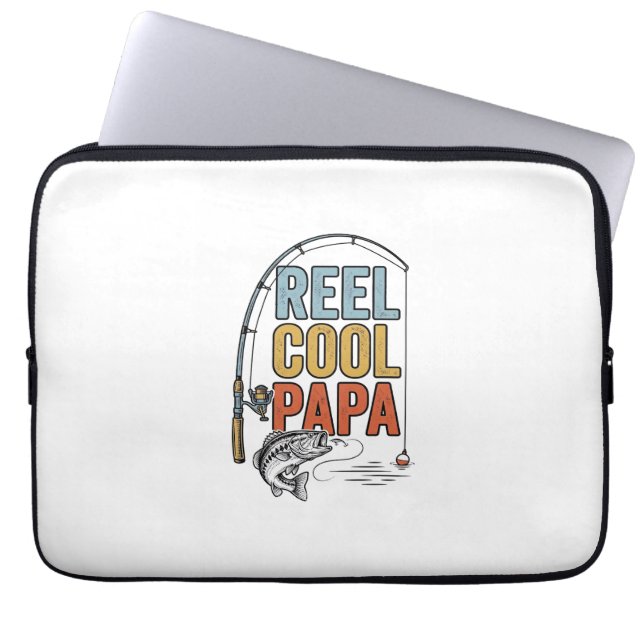 Reel Cool Papa Visshirt Ontwerp_1 Laptop Sleeve (Voorkant)