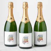 Reel Cool Papa Visshirt Ontwerp_1 Sparkling Wijnetiket (Flessen)