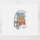 Reel Cool Papa Visshirt Ontwerp_1 Sparkling Wijnetiket (Enkel label)