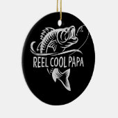 Reel Cool Papa Vist papa Gifts Vaderdag Keramisch Ornament (Rechts)