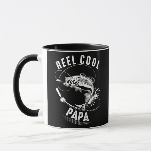 Reel Cool Papa Vist papa Gifts Vaderdag Mok (Links)