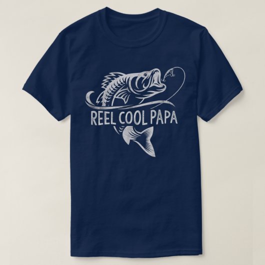 Reel Cool Papa Vist papa Gifts Vaderdag T-shirt (Design voorkant)