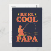 Reel Cool Papa Vist papa Vaderdag Briefkaart (Voorkant / Achterkant)