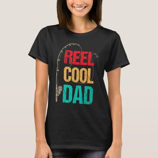 Reel Cool Papa Vist papa Vaderdag Fisherman T-shirt (Voorkant)