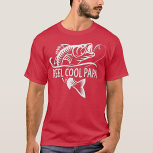 Reel Cool Papa Vist vader vis Happy Fa T-shirt