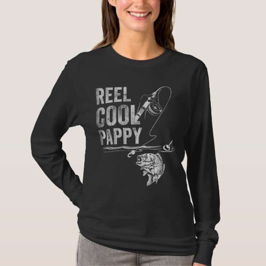 Reel Cool Pappy Fish Vist Vaderdag T-shirt (Voorkant)