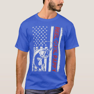 Reel Cool Pappy USA Flag Vist Vaderdag T-shirt