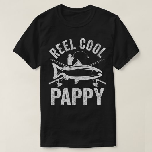 Reel Cool Pappy Visser Kerst Vaders Dag T-shirt (Design voorkant)