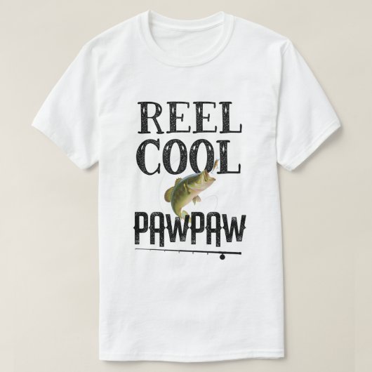 Reel Cool Pawpaw Funny Vist Pun Grandpa Mannen T-shirt (Design voorkant)