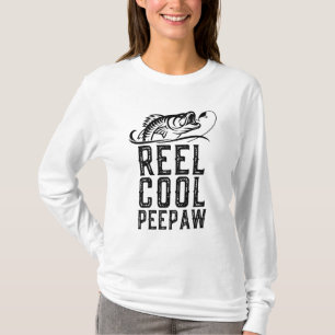 Reel Cool Peepaw Vist Funny Grandpa Gift Christus T-shirt