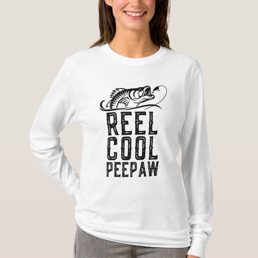 Reel Cool Peepaw Vist Funny Grandpa Gift Christus T-shirt (Voorkant)