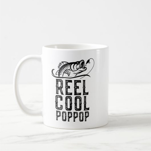 Reel Cool Pop-Pop Vist Funny Grandpa Pop T-S Koffiemok (Links)