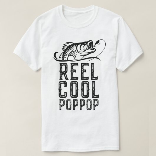 Reel Cool Pop-Pop Vist Funny Grandpa Pop T-S T-shirt (Design voorkant)