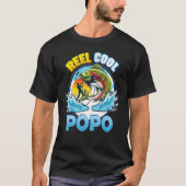Reel Cool Popo Vist papa Papa papa T-shirt (Voorkant)