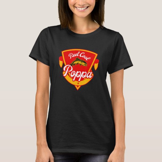 Reel Cool Poppa Vist Gezegden Visser Quotes T-shirt (Voorkant)