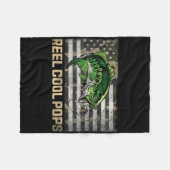 Reel Cool Poppen Vissen Camo Flag Vaders Dag Visse Fleece Deken (Voorkant (Horizontaal))