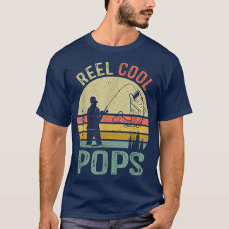 Reel Cool Poppen Vist papa Gifts Vaderdag Fish T-shirt