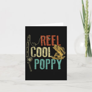Reel Cool Poppy Vist Grandpa Gift Fathers Day F Kaart