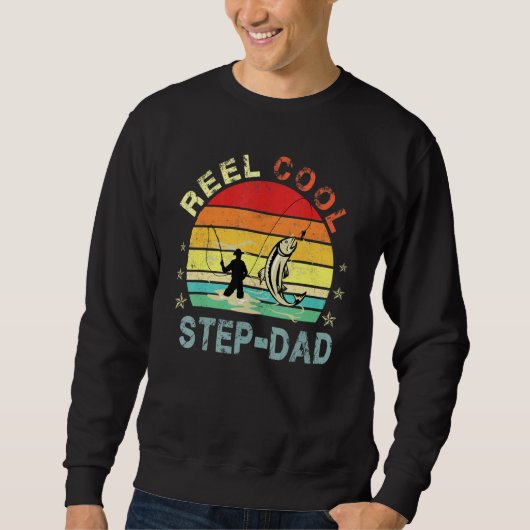 Reel Cool Step-Dad Fisherman Dad Vist Trui (Voorkant)