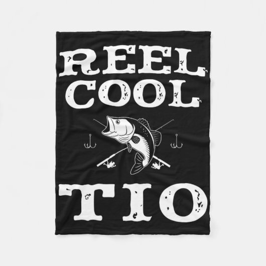 Reel Cool Tio Vist visser Funny Opa Fleece Deken (Voorkant)