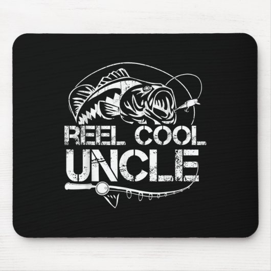 Reel Cool Uncle Fishing Daddy Fathers Day Dad For Muismat (Voorkant)
