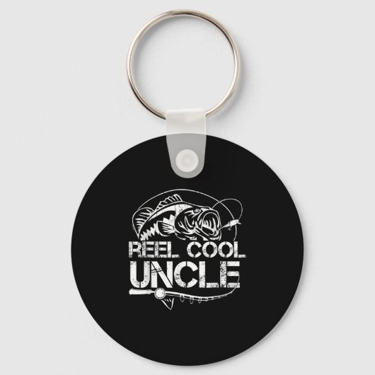 Reel Cool Uncle Fishing Daddy Fathers Day Dad For  Sleutelhanger (Voorkant)