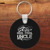 Reel Cool Uncle Fishing Daddy Fathers Day Dad For  Sleutelhanger (Voorkant)