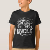 Reel Cool Uncle Fishing Daddy Fathers Day Dad For  T-shirt (Voorkant)