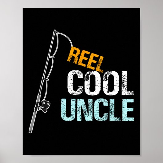 Reel Cool Uncle Graphic Uncle Gift van nicht of n Poster (Voorkant)