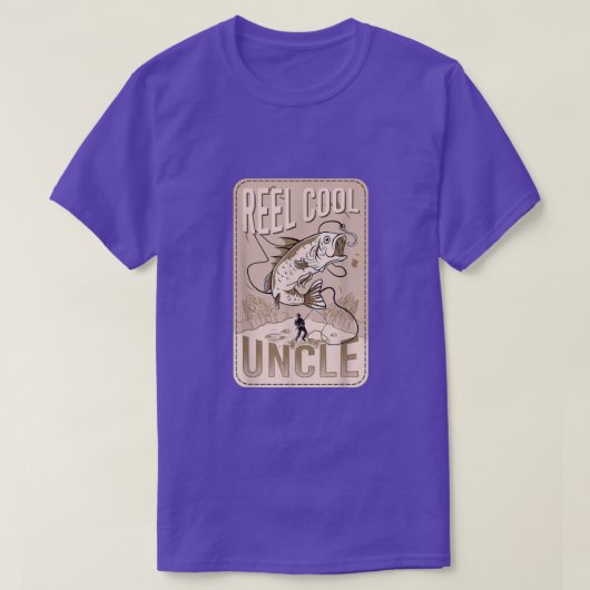 Reel Cool UnlcleFly Vist, Fisherman oom T-shirt (Design voorkant)