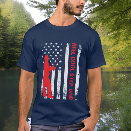 Reel coole Stepdad visserijwoorden grappig T-shirt