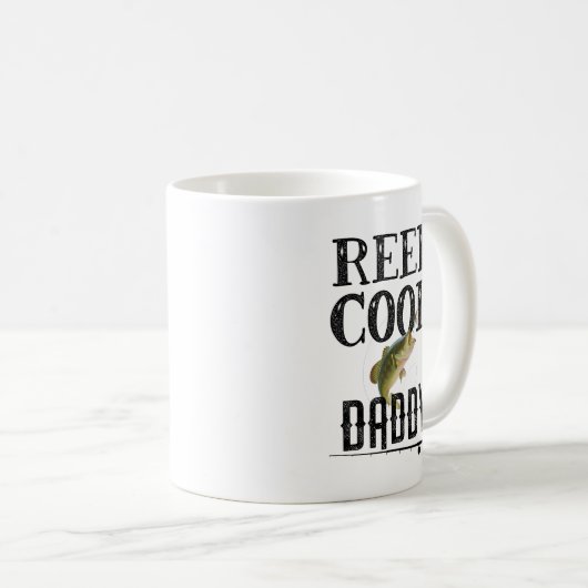 Reel Dad's Fish Funny Pun Fathers Day Vist Gift Koffiemok (Voorkant rechts)