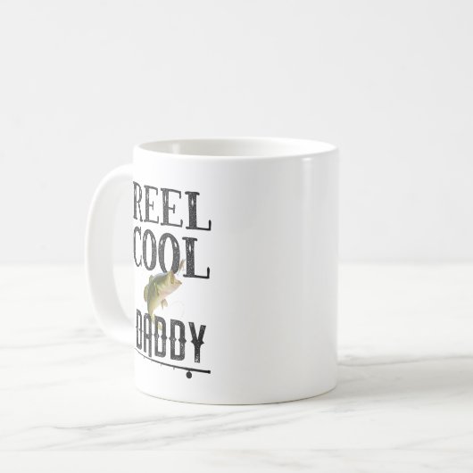 Reel Dad's Fish Funny Pun Fathers Day Vist Gift Koffiemok (Voorkant links)
