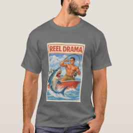 Reel Drama Haaienvisser | Grappige Retro Boot T-shirt