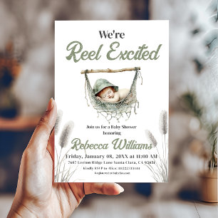 Reel Excited Little Fisherman Baby shower Kaart