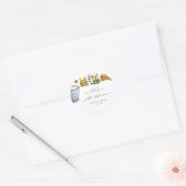 Reel Excited Little Fisherman Baby Shower Ronde Sticker (Envelop)