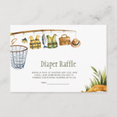 Reel Excited Little Fisherman Diaper Raffle Card Informatiekaartje (Voorkant)