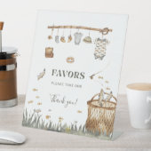 Reel Fun Gevist Baby shower Favorieten Teken Reclamebord Met Voetstuk (Insitu)