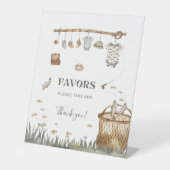 Reel Fun Gevist Baby shower Favorieten Teken Reclamebord Met Voetstuk (Voorkant)