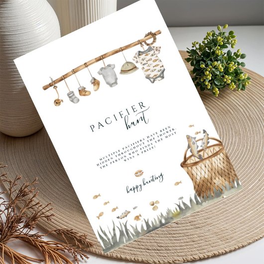 Reel Fun Gevist Fopspeen Hunt Baby shower Poster