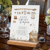 Reel Fun Gevist Late Night Luiers Rustiek Teken Acryl Bord