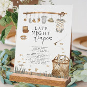 Reel Fun Gevist Late Night Luiers Rustiek Teken Acryl Bord