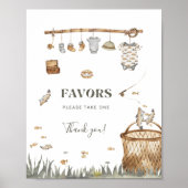 Reel Fun Waterverf Gevist Baby shower Favors Poster (Voorkant)