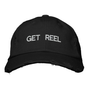 Reel Gevist geborduurd Pet zwart