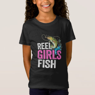 Reel Girls Fish Bass Vist Funny Fisherher T-shirt