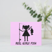 REEL GIRLS FISH BRIEFKAART (Staand voorkant)