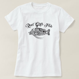 Reel Girls Fish Women's 3/4 Sleeve Raglan T-shirt