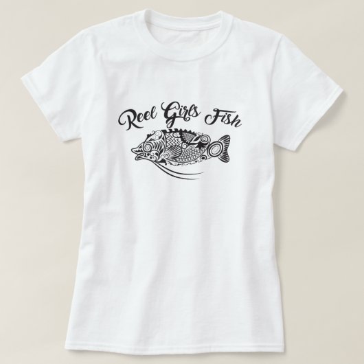 Reel Girls Fish Women's 3/4 Sleeve Raglan T-shirt (Design voorkant)