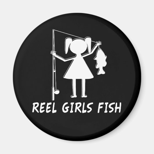 REEL GIRLS VISSEN! MAGNEET (Voorkant)
